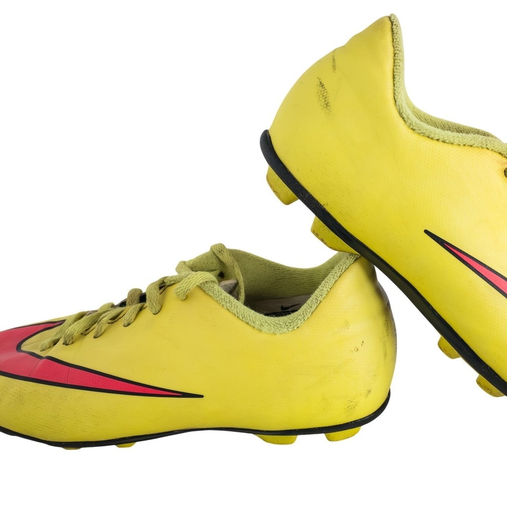 Nike Mercurial Soccer Cleats Kids 2Y Yellow Pink Athletic Synthetic 651642-760